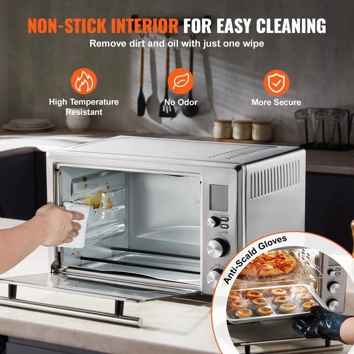 SHICUO 10-in-1 Countertop Convection Oven 1800W For Home Use