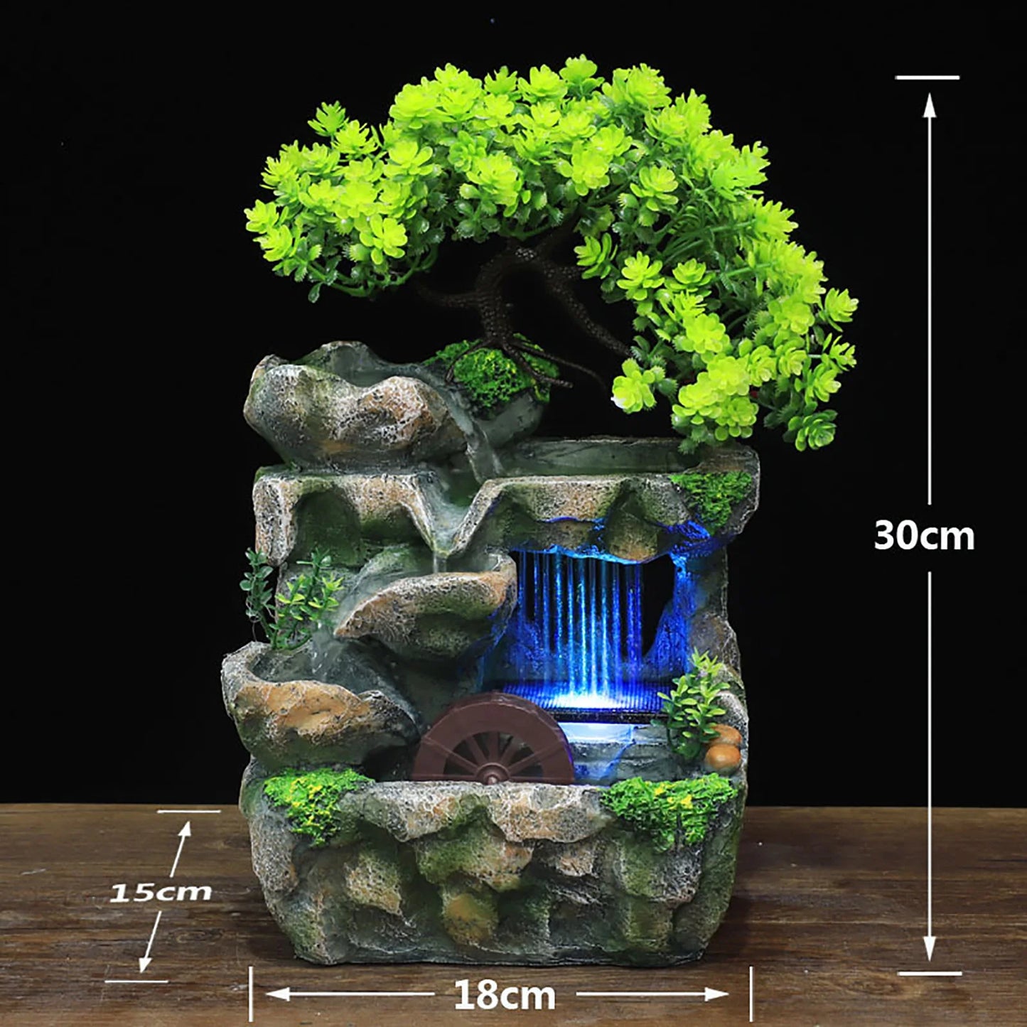 Indoor Room Fountain With Color Changing LED Lights