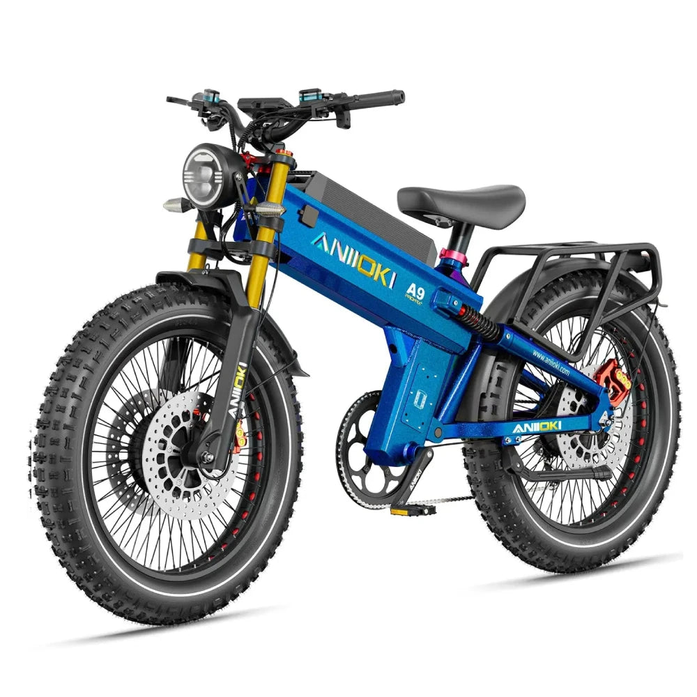Electric Fat Tire Bike 6000W Dual Motor 60V 70Ah AWD A9 Pro Max