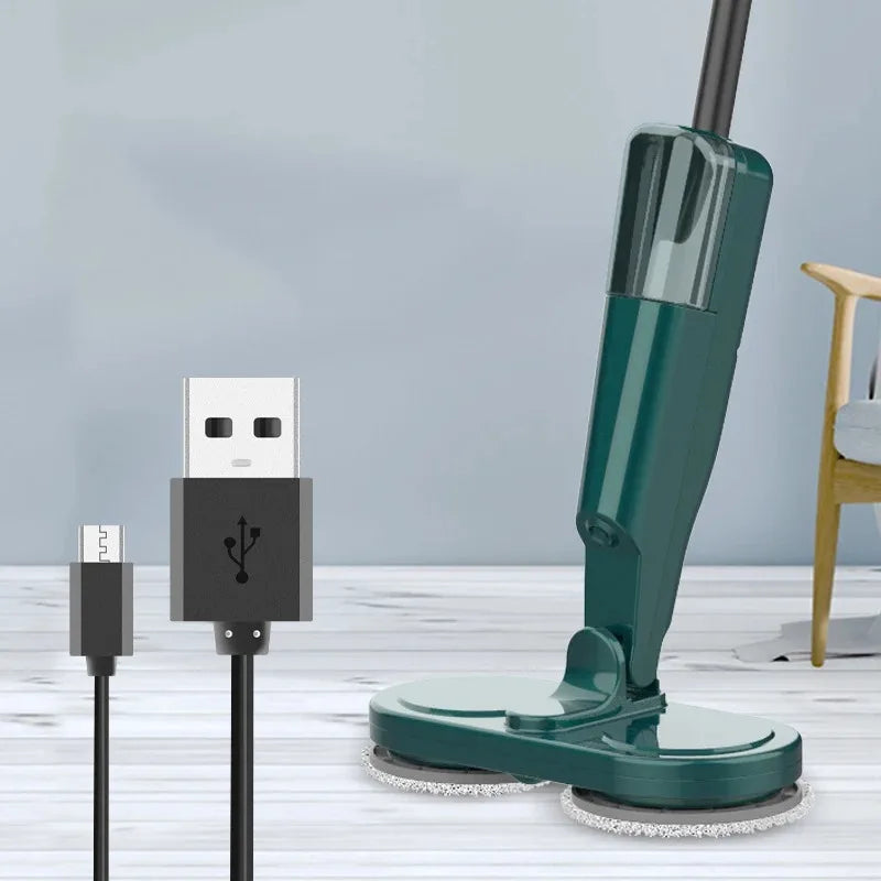 Electric Water Mop Cleaner Machine 360° Rotatable Spin Cleaning Mop Squeeze Wet and Dry Use Hand Push Household Floor Cleaning