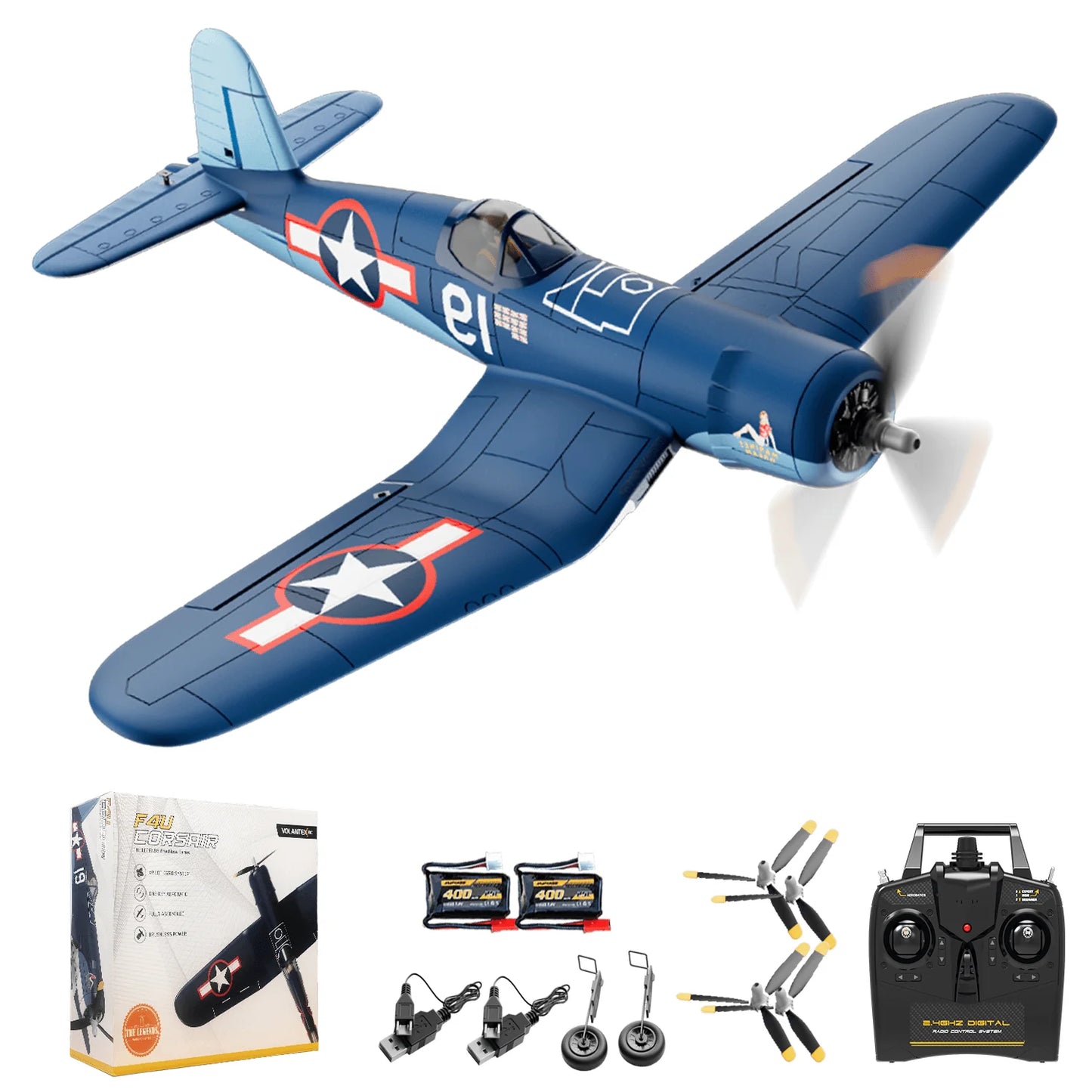 VolantexRCC Corsair Brushless RC Plane 4-Channel RTF