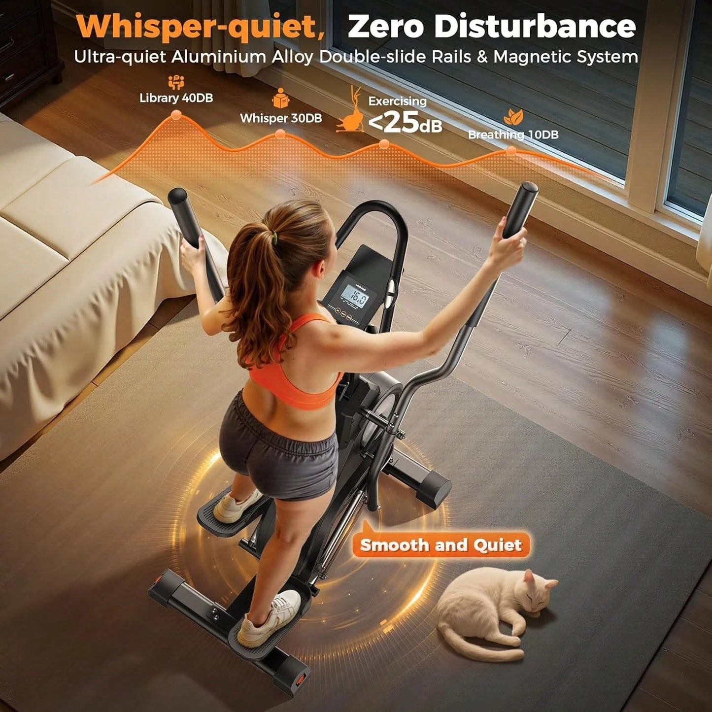 YOSUDA 3 In 1 Cardio Climber Elliptical Machine Home Gym