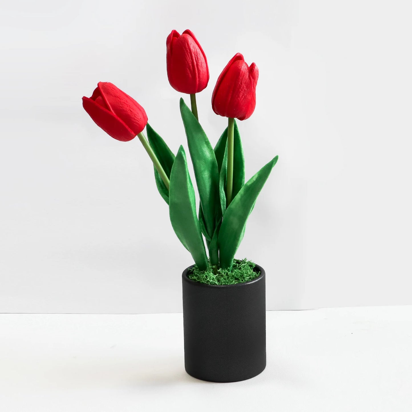 Simulation Tulip Artificial Flowers Potted Fake Plastic Plants Wedding Party Kitchen Decoration Christmas Valentine Gifts