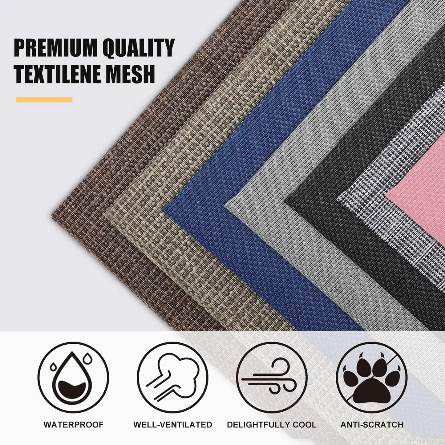 Elevated Chew Proof Dog Bed With Breathable Mesh For Outdoors