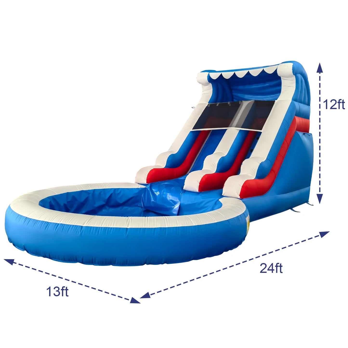 King Inflatable Summer Outdoor Sildes Air Bounce Water amusement Play Equipment Inflatble Water Double Slide Bubble Ball Pit