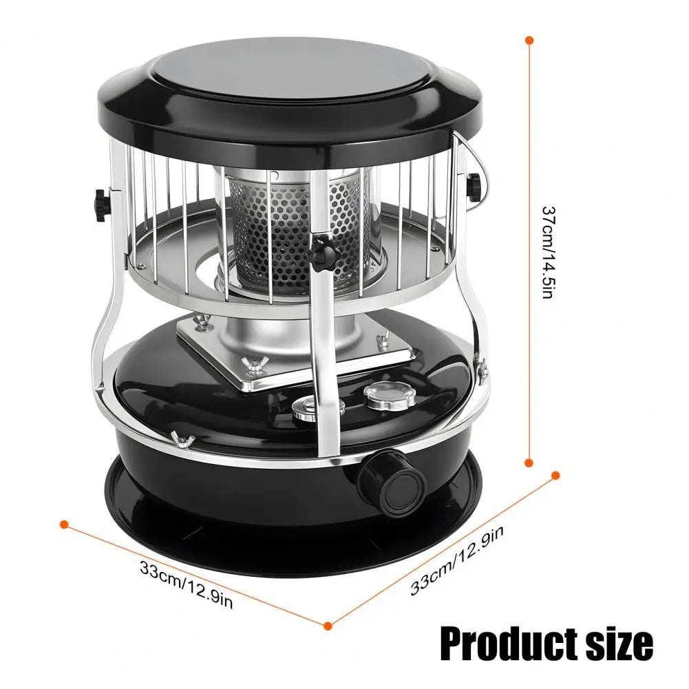 2-in-1 Outdoor Heater Stove Non-Electric 9000 BTU Portable Indoor Radiant Heater Stove for Camping, Cooking (Black)