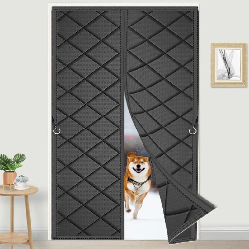 Thickened multi-layer fabric door curtain, 2025 new temporary door insulation cover, winter door curtain, suitable for winter