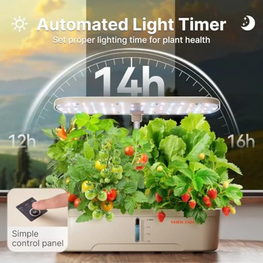 Indoor Hydroponic Growing Kit With LED Grow Light System