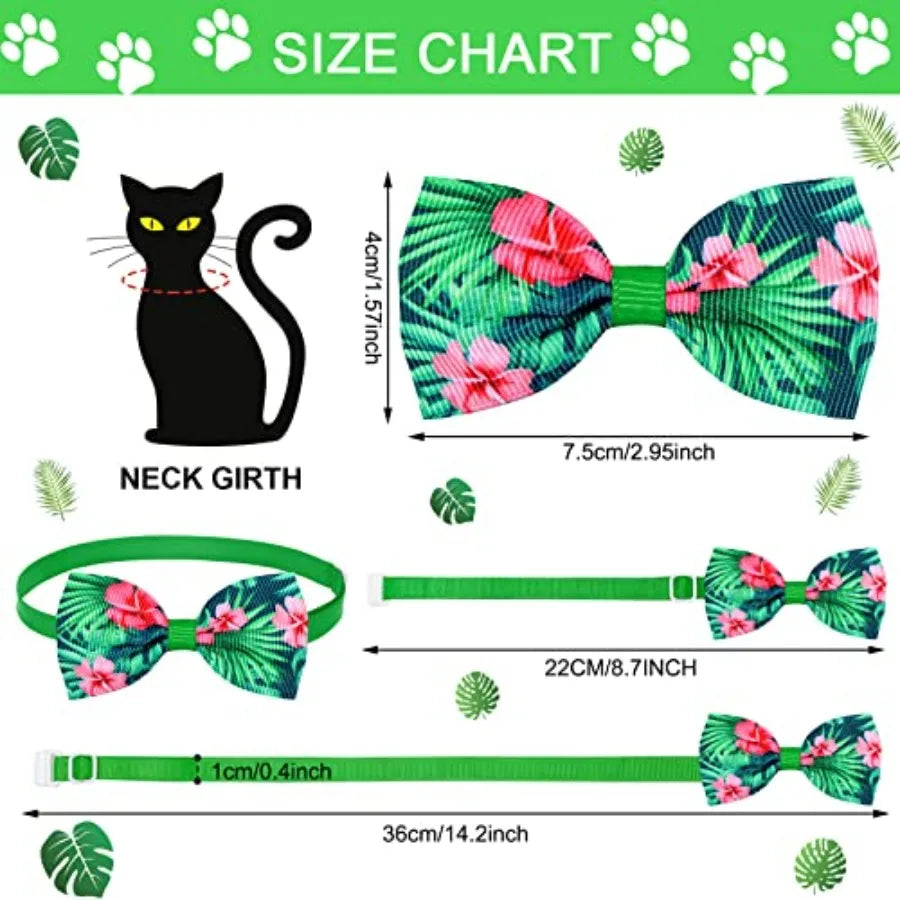 Dog Bow Tie Collars Polyester Adjustable For Pets Grooming