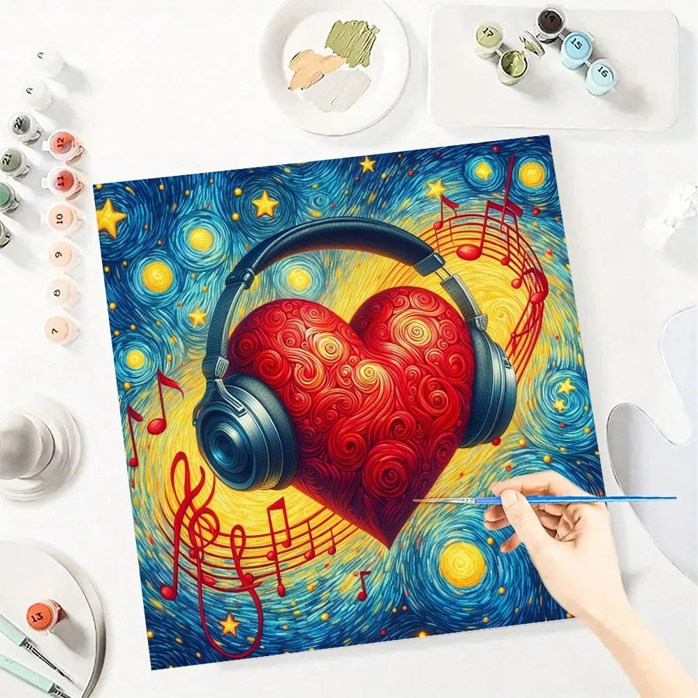 Van Gogh Style Landscape Paint By Numbers For Adult Tree Diy Art Craft Kit HandPainted On Canvas Valentines Gift Home Decor