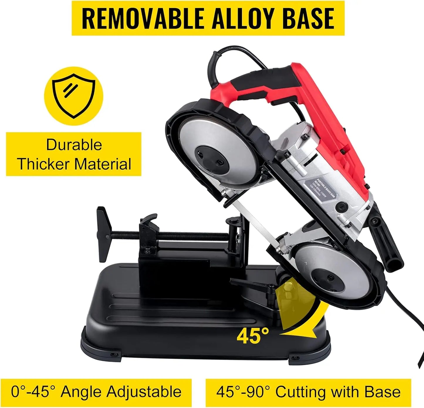 Portable Band Saw For Metal And Wood 110V 10A Motor