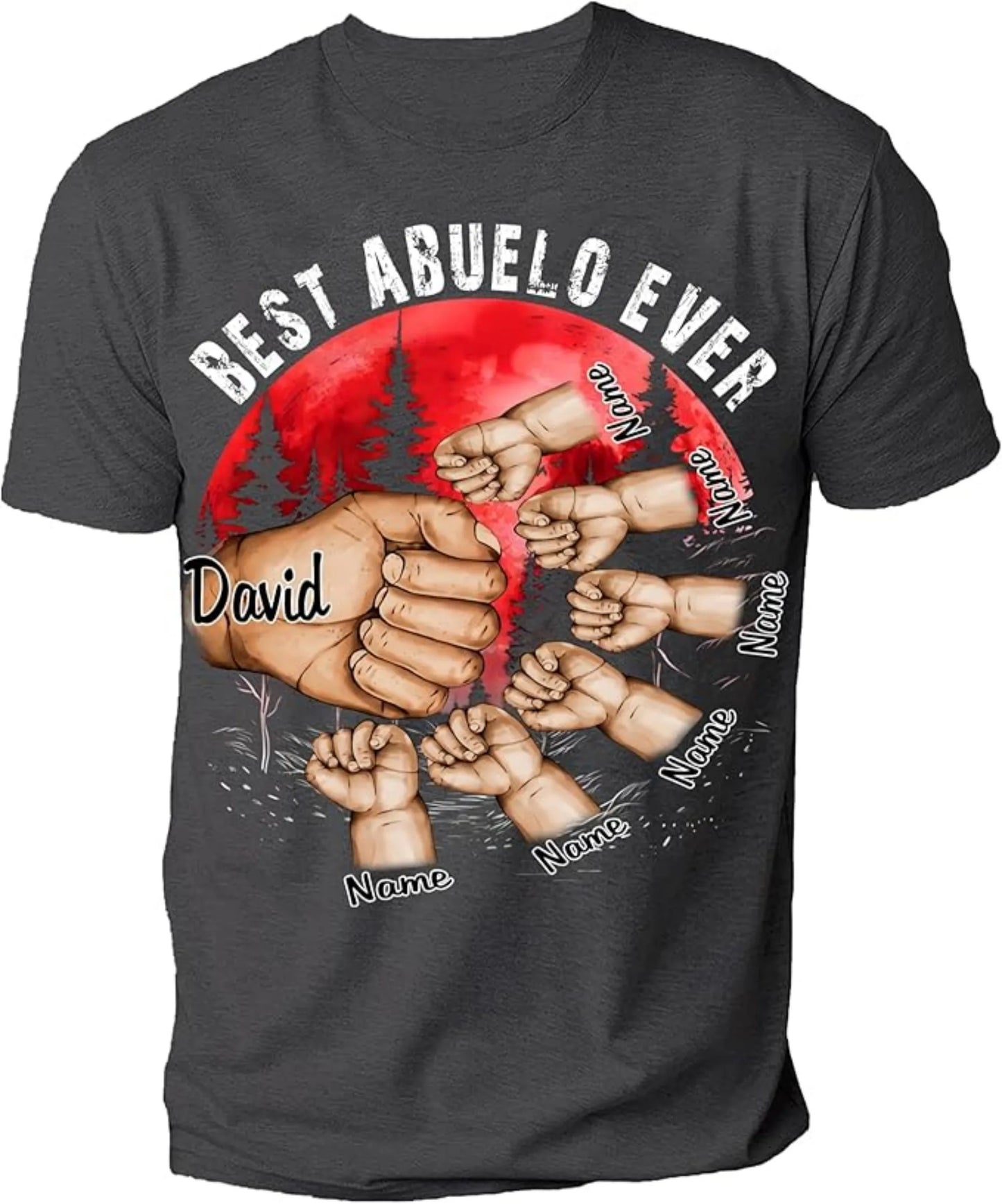 Personalize Best Grandpa Dad Ever Custom Fist Bump T Shirt