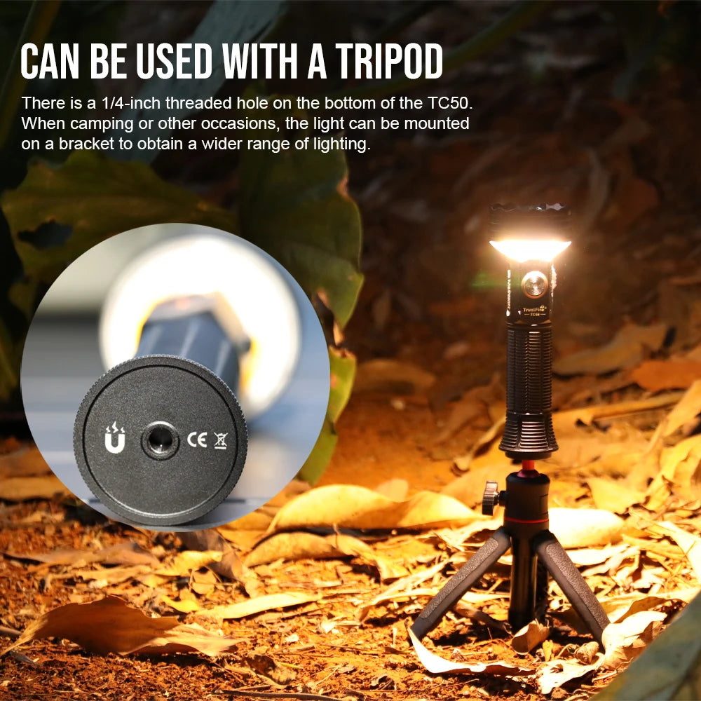 TrustFire TC50 5100LM Magnetic Rechargeable LED Flashlight Lantern