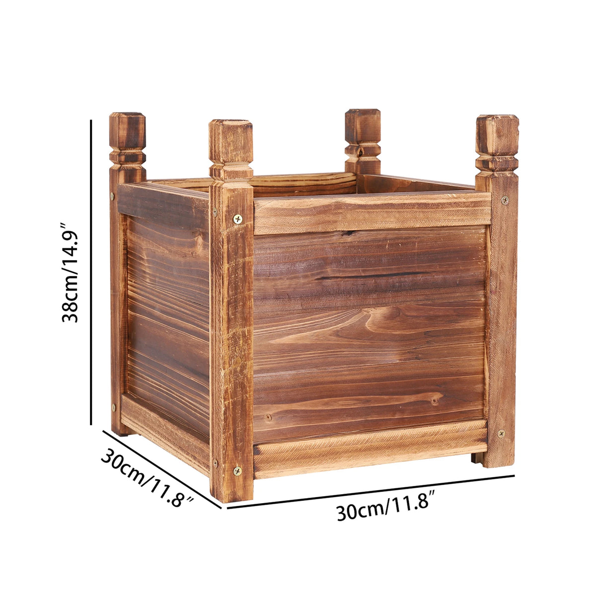Wooden Raised Garden Bed Planter Box for Herbs and Vegetables