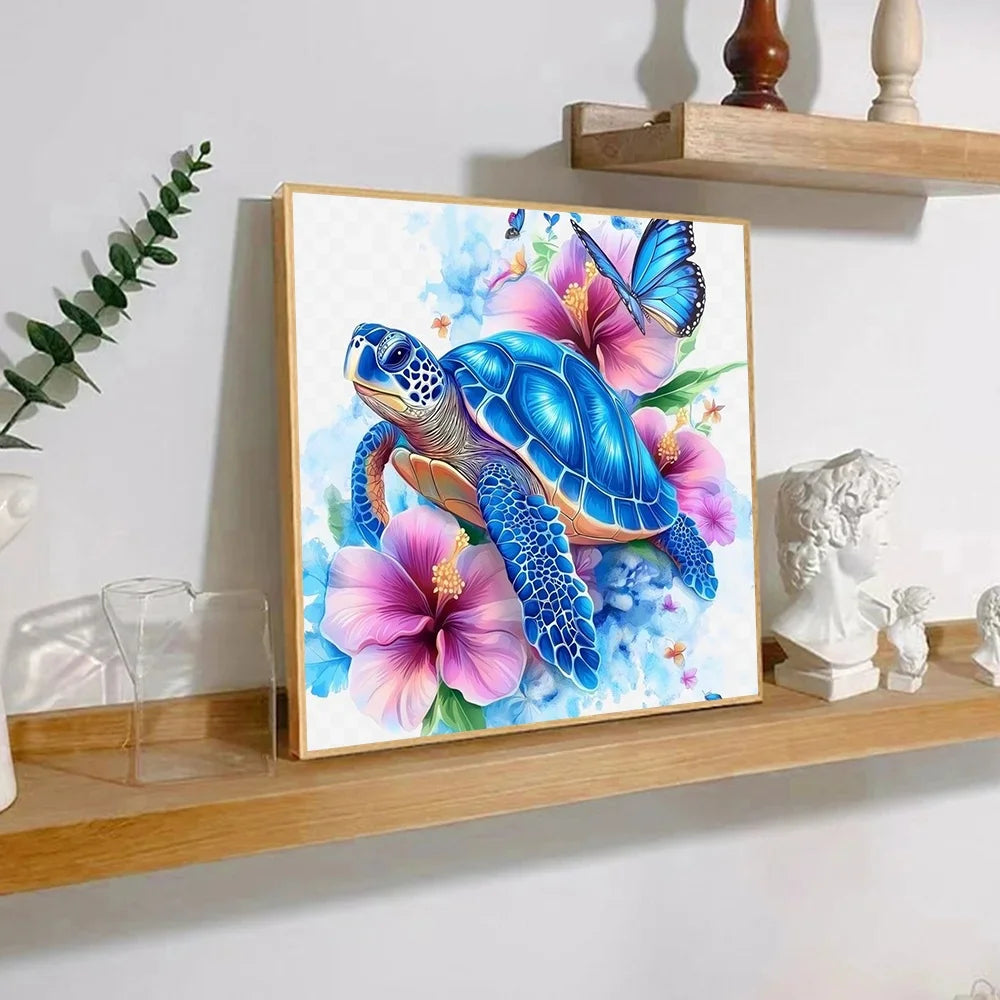 Sea Animal Paint By Numbers For Adult Diy Art Flower Turtle Craft Kit HandPainted On Canvas Valentines Gift Home Decor