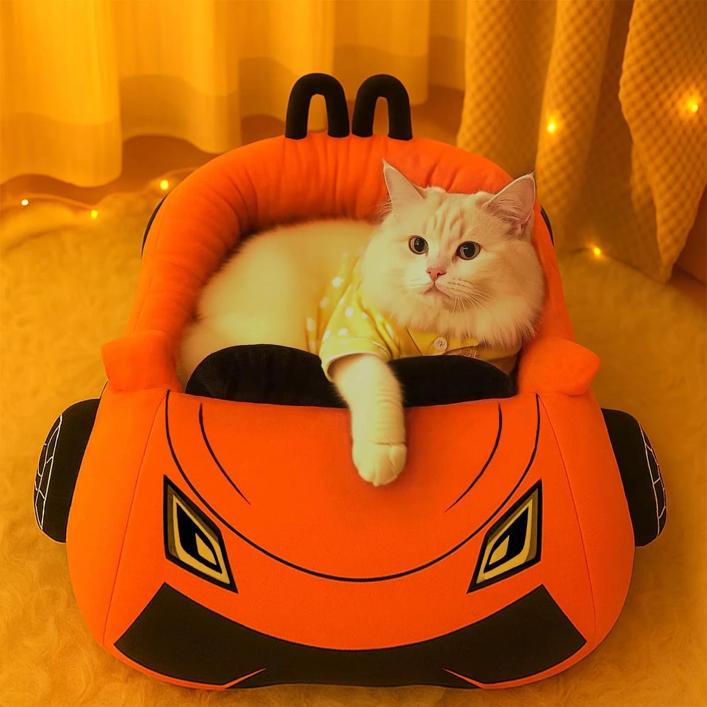 CWV Cute Cat Bed Supercar Cozy Pet Mat With Pillow
