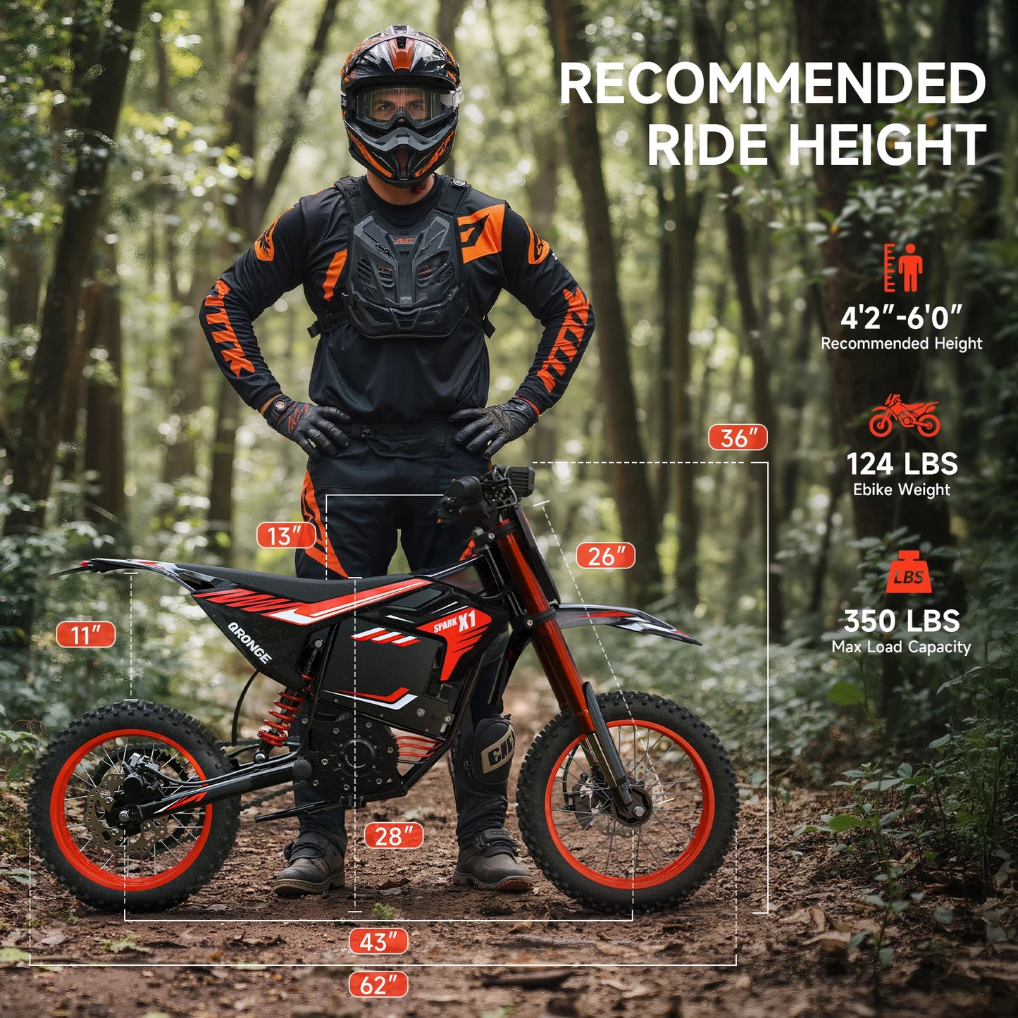 QRONGE X1 Spark Electric Dirt Bike 4500W Peak