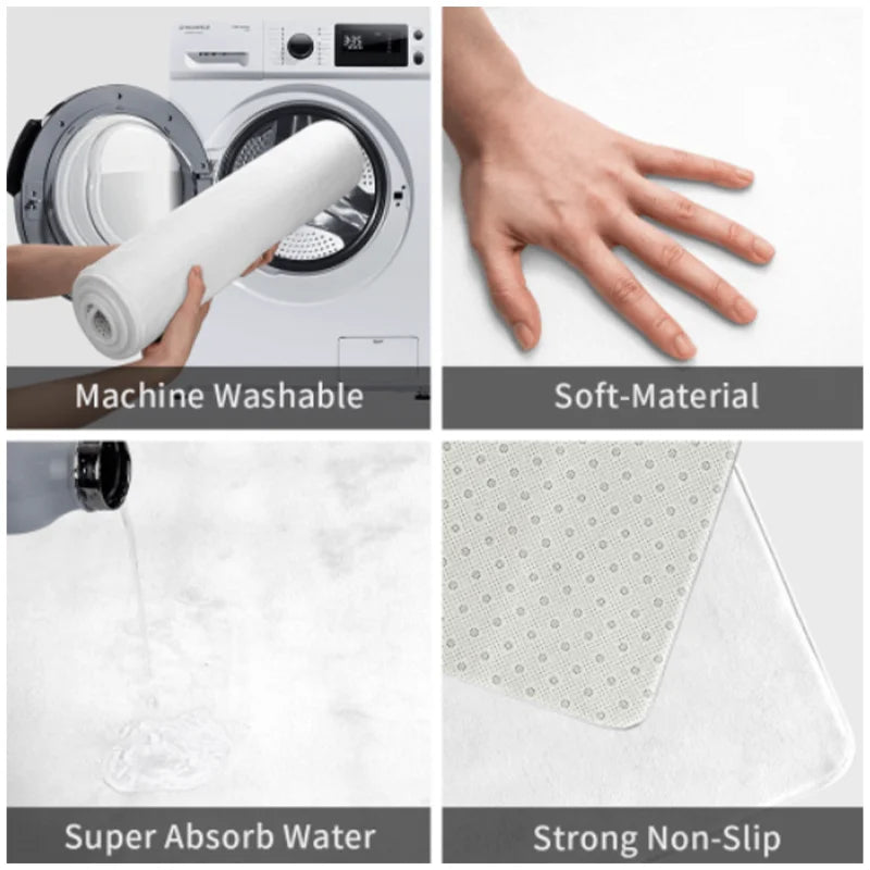 Disney Tinker Bell Green Silhouette Door Mat Non-Slip Absorbent Floor Rug for Home Bathroom Decor