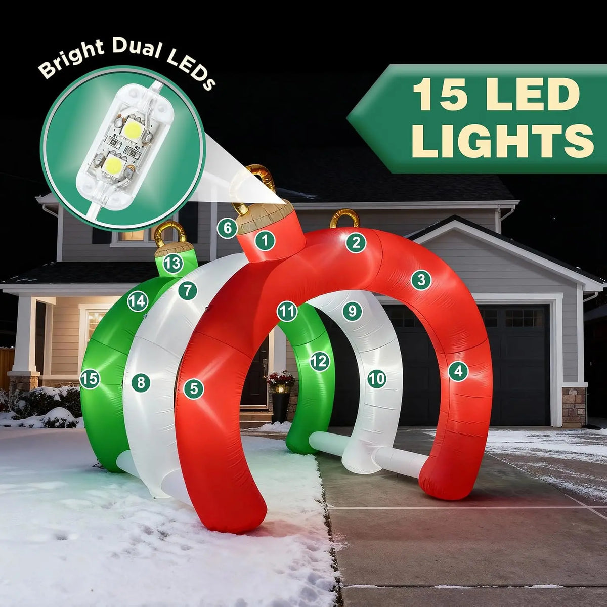 SHXI Christmas Inflatable Ornament Tunnel Archway Outdoor Holiday Decoration