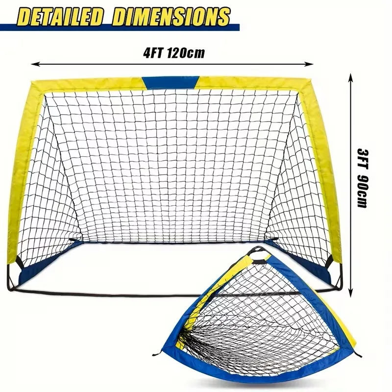 Durable Portable Soccer Goals With Reinforced Netting For Outdoor Practice