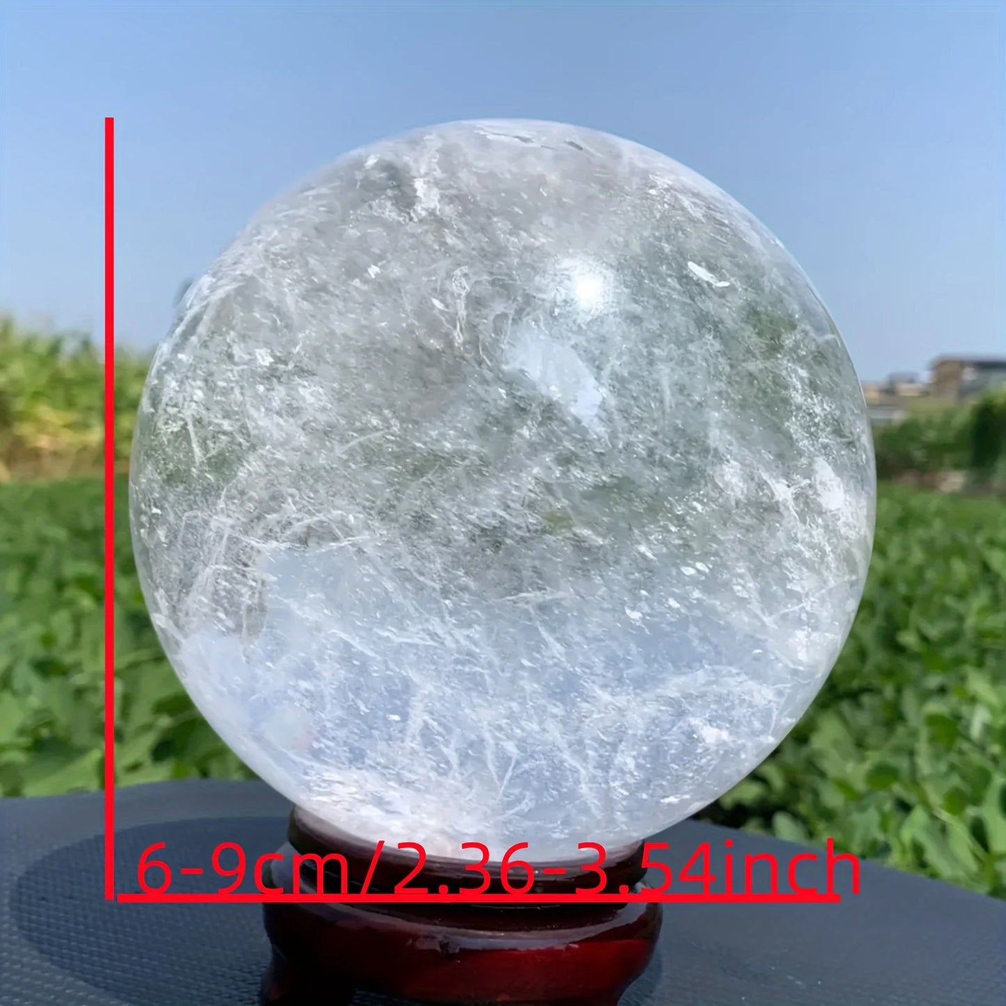 CrystalHola Clear Quartz Sphere Home Decor Gift