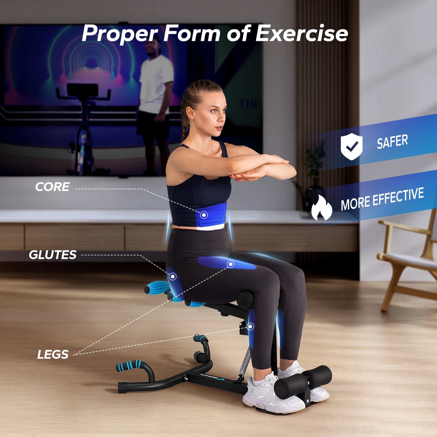 MERACH Deep Squat Machine Multifunction Workout Glutes Trainer