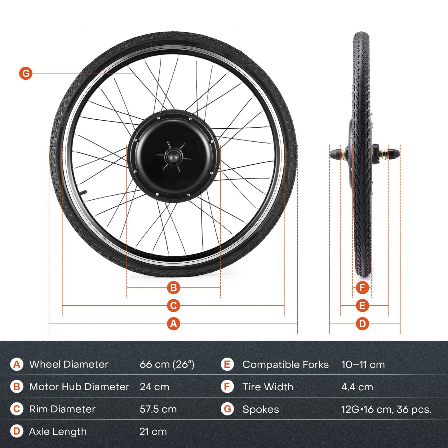 NONEDesign E Bike Conversion Kit With Rear Hub Motor Display