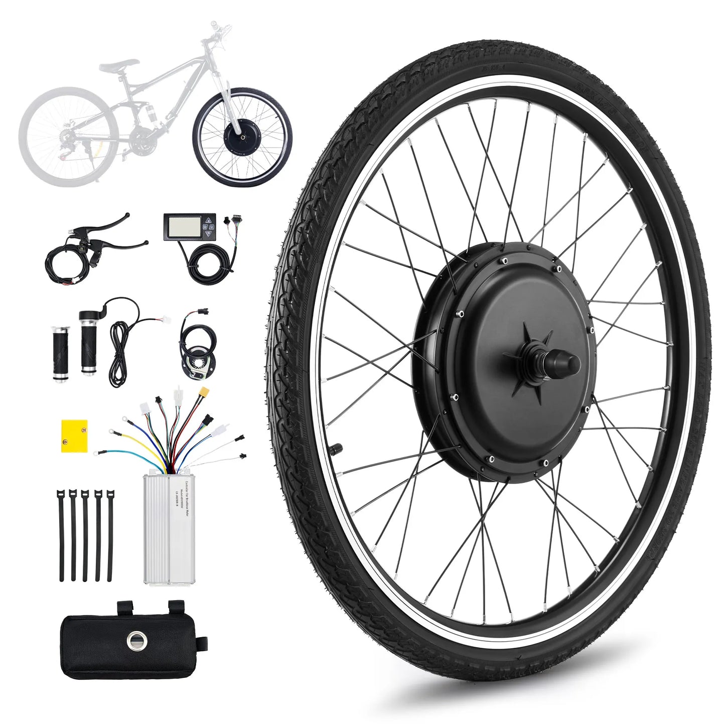 NONEDesign E Bike Conversion Kit With Rear Hub Motor Display