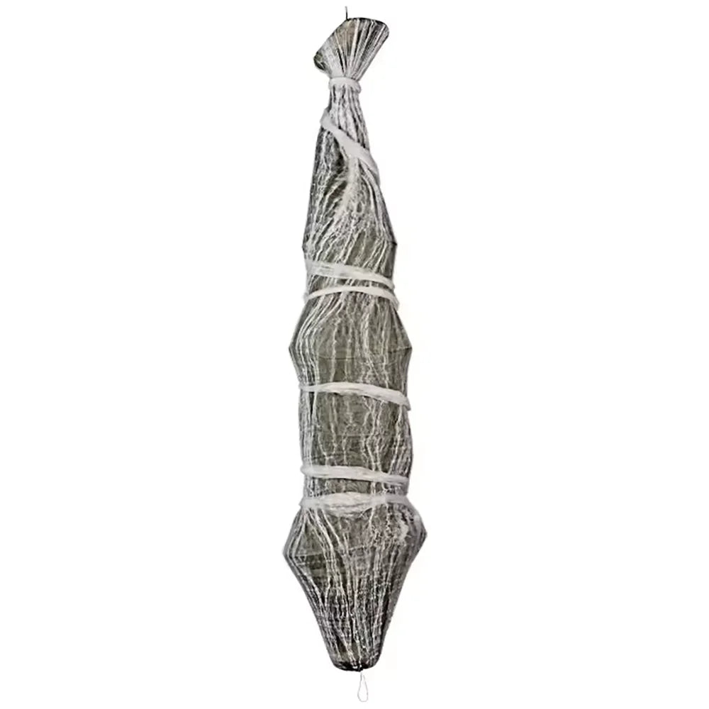 Scary Halloween Hanging Upside‑Down Zombie Mummy Decor, Electric Animated Prop with Red Light‑Up Eyes, Spooky Ornament for Garden Yard Haunted House Party Supplies