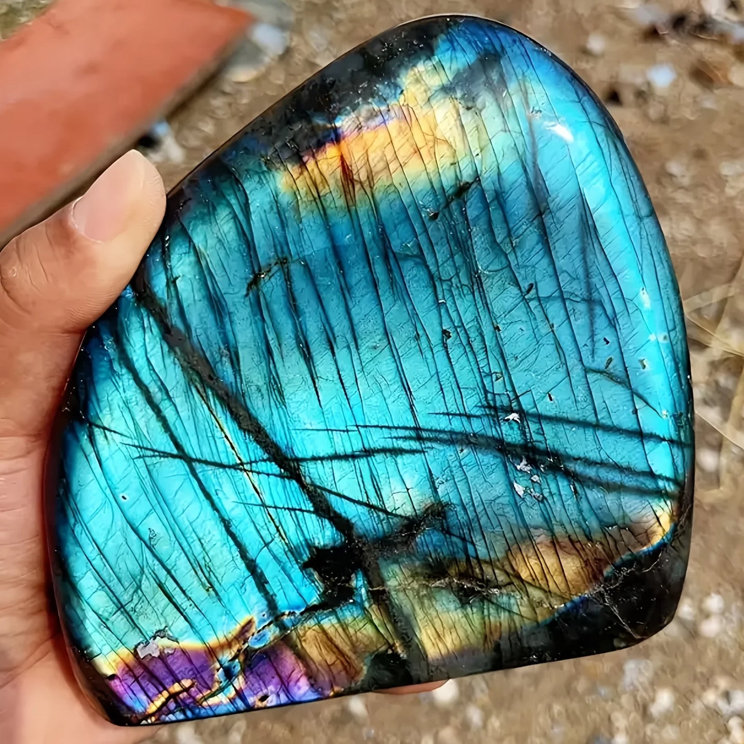 1PC Stunning Labradorite Mineral Quartz Free form,Home Office Decor, Ideal Collectors, Holiday Gifts