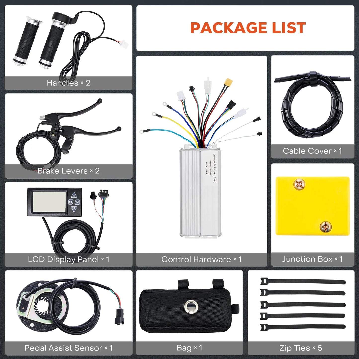 NONEDesign E Bike Conversion Kit With Rear Hub Motor Display