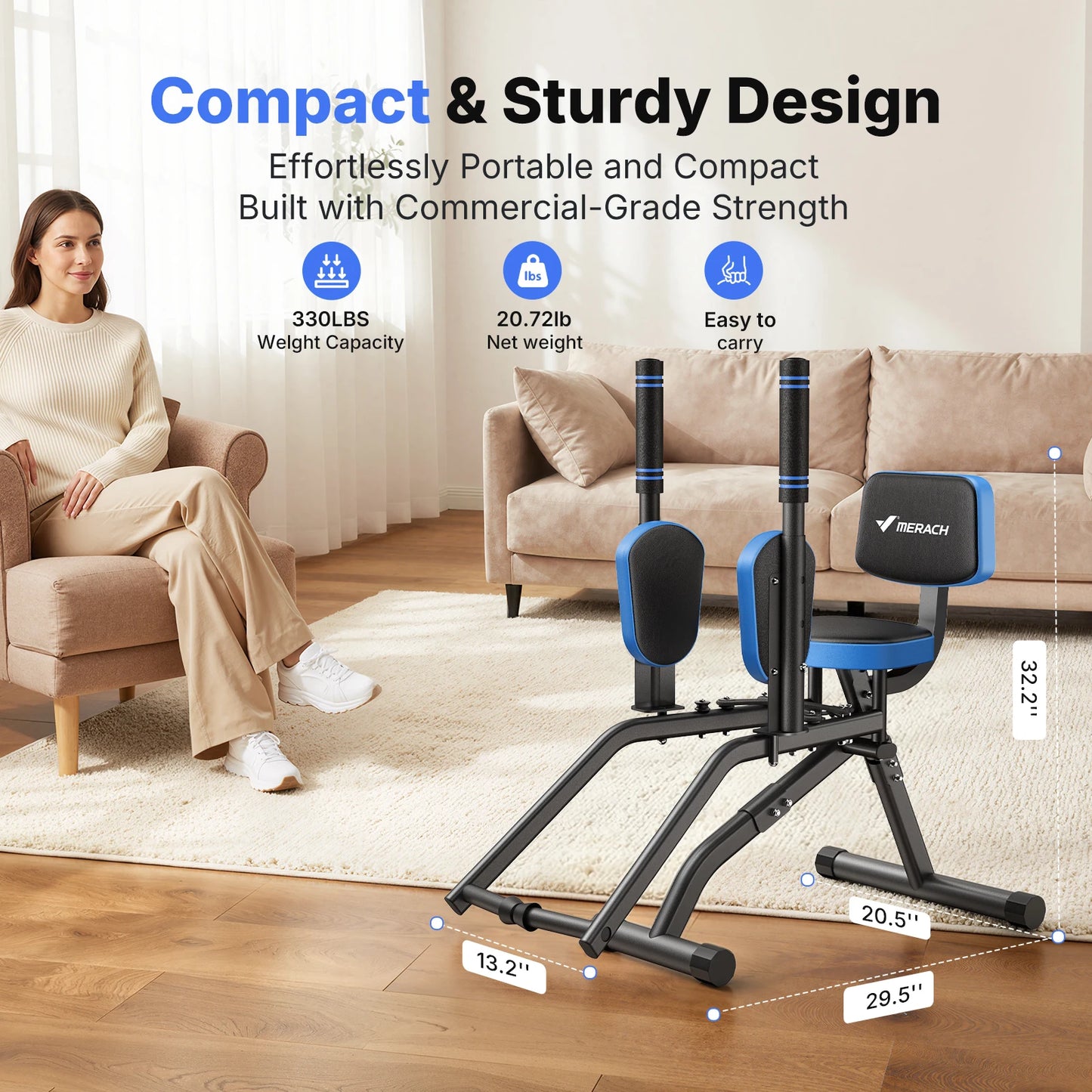 Merach Adjustable Resistance Hip Abductor And Leg Adductor Trainer