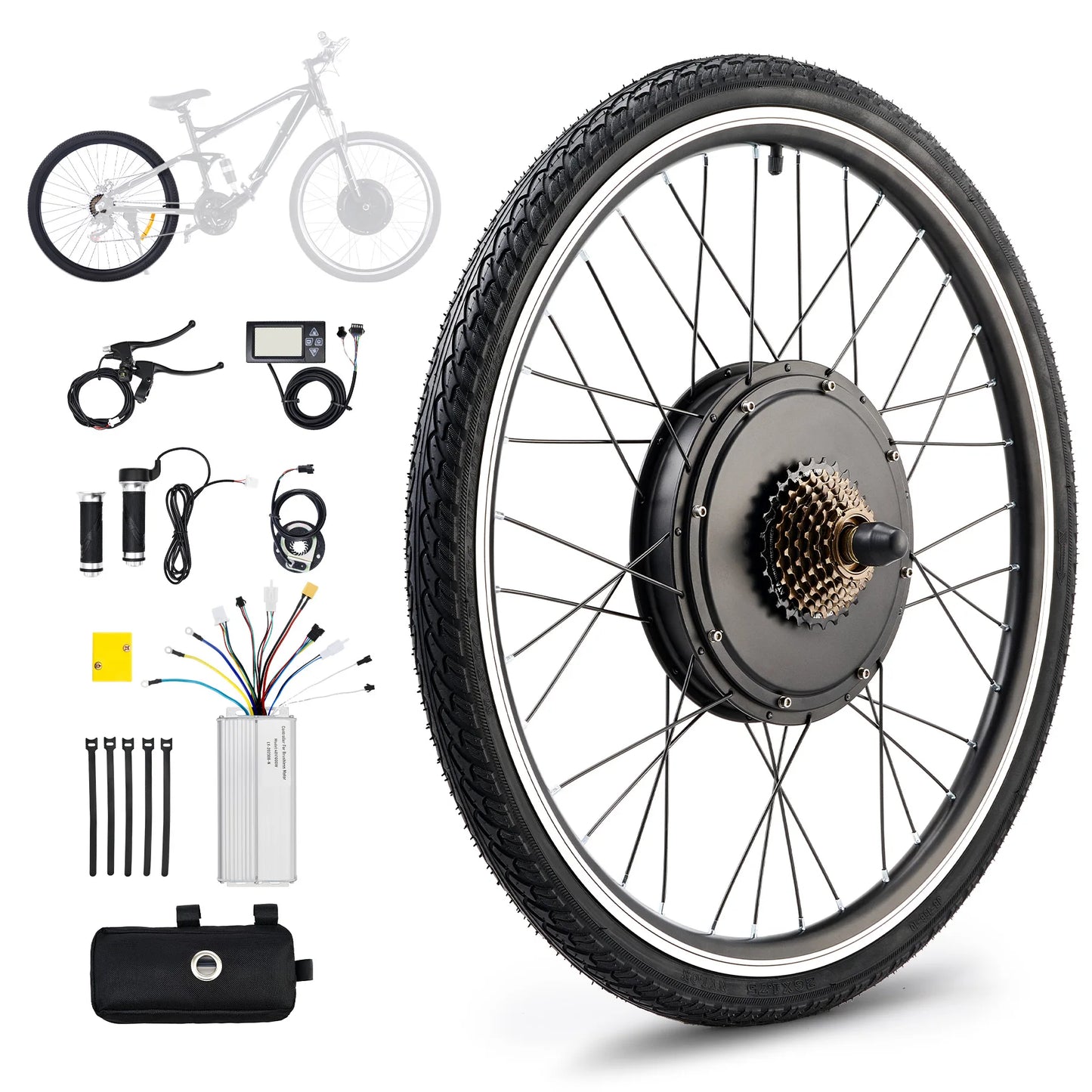 NONEDesign E Bike Conversion Kit With Rear Hub Motor Display
