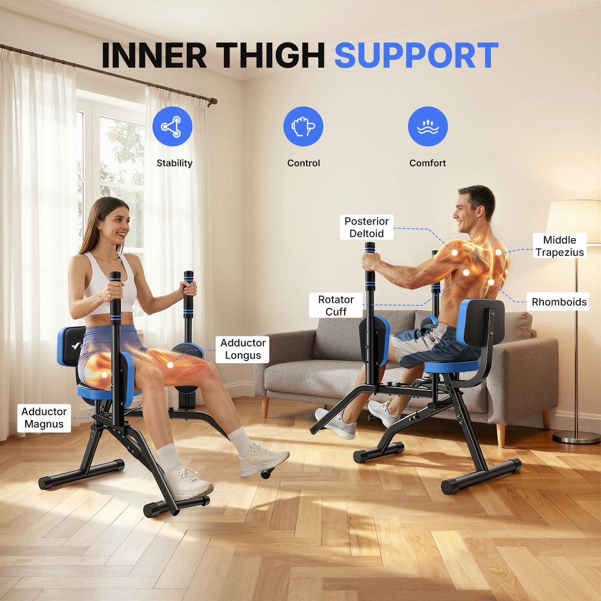 Merach Adjustable Resistance Hip Abductor And Leg Adductor Trainer