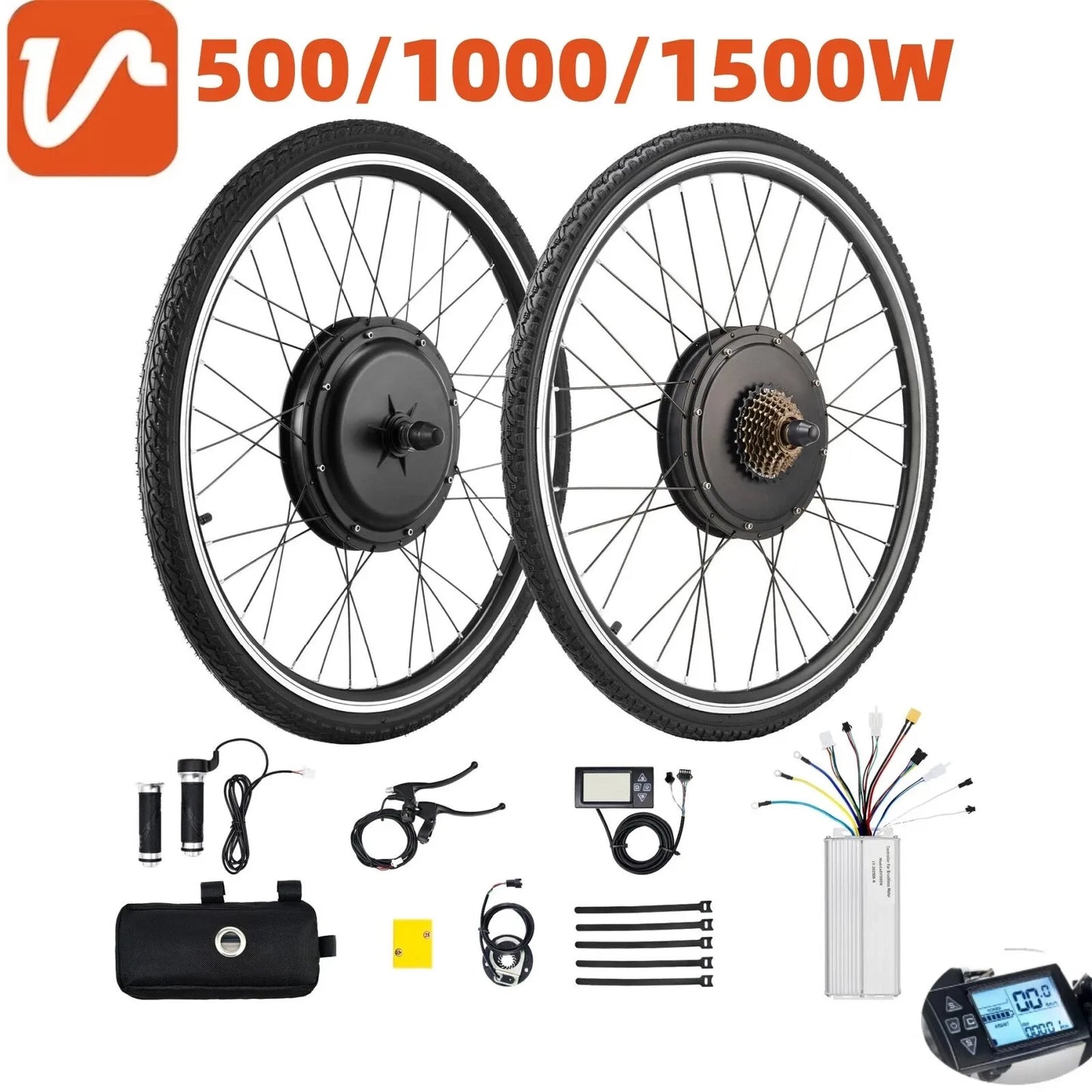 NONEDesign E Bike Conversion Kit With Rear Hub Motor Display