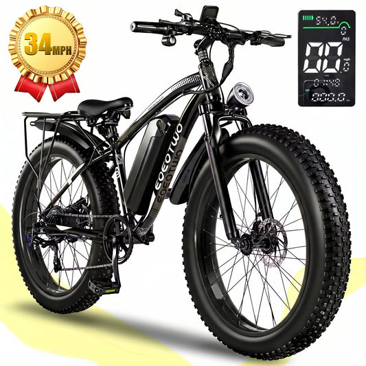 EOEOTWO 1500W Fat Tire Electric Bike For Adults All Terrain