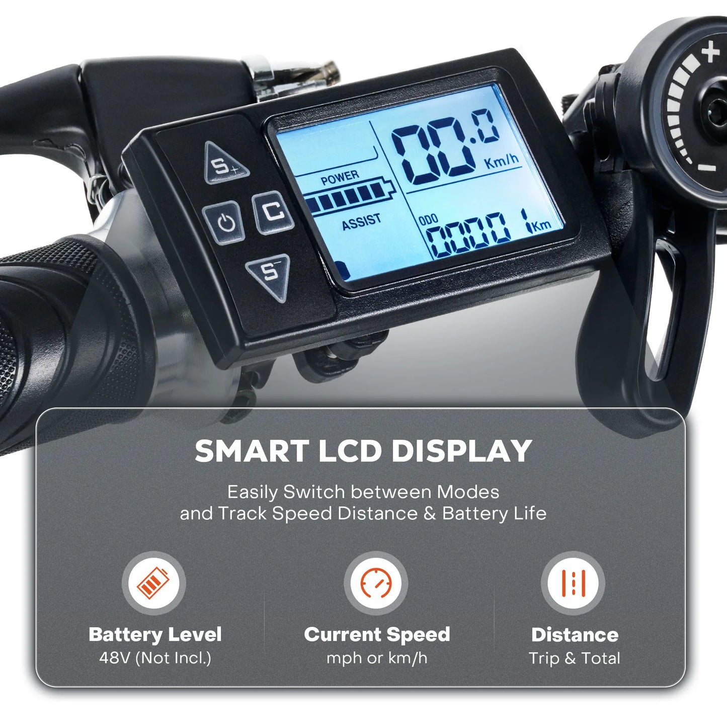 NONEDesign E Bike Conversion Kit With Rear Hub Motor Display