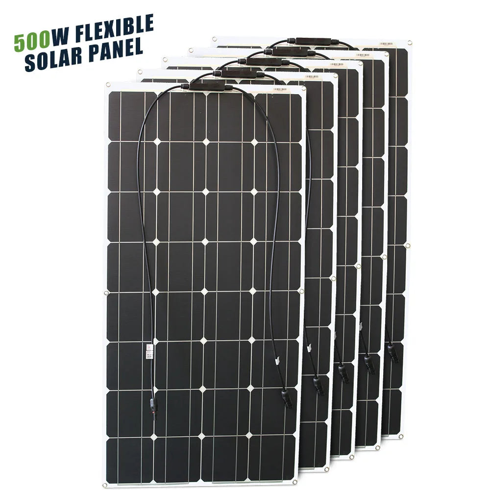 ASUNERGE Flexible 12V Monocrystalline Solar Panel For RV Boat