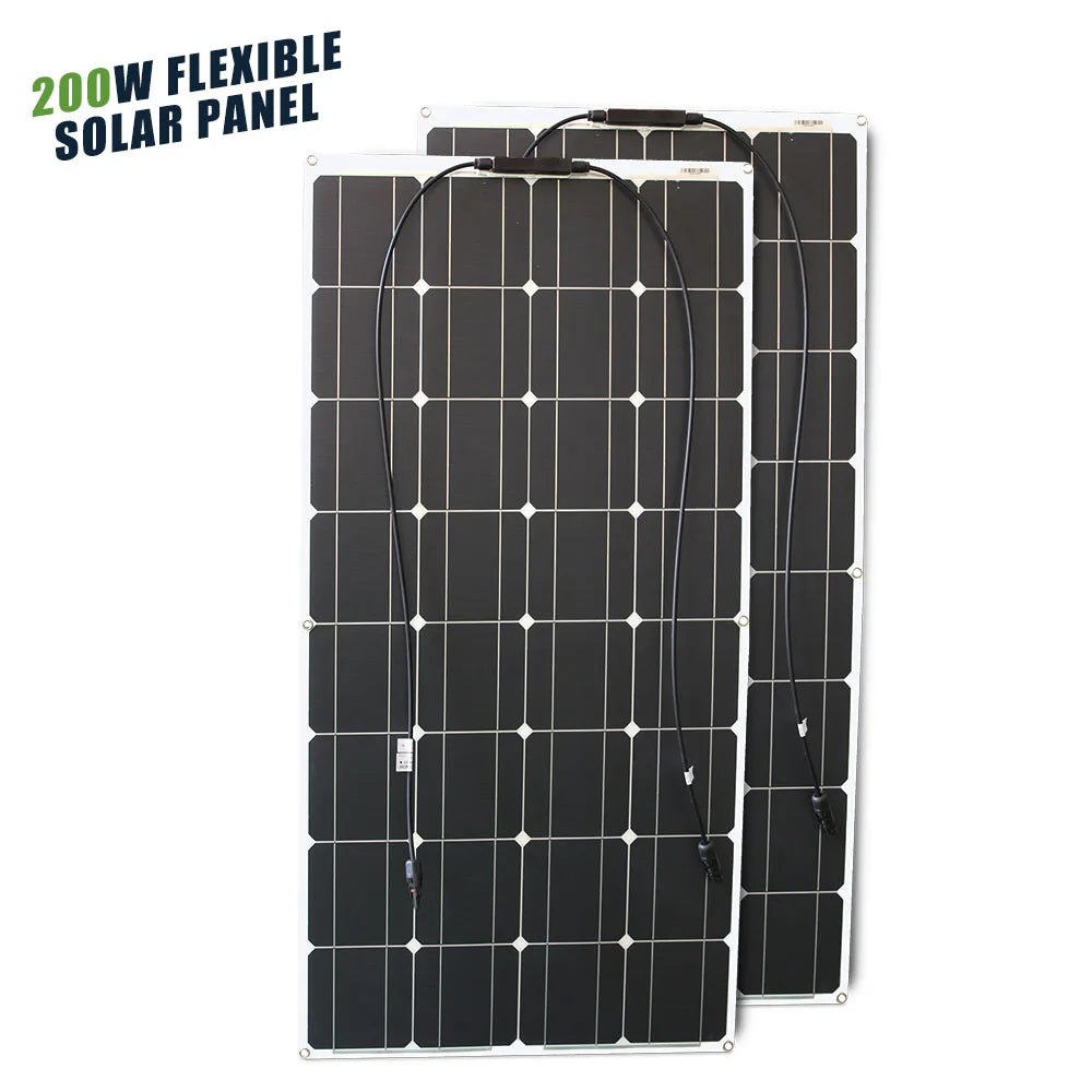 ASUNERGE Flexible 12V Monocrystalline Solar Panel For RV Boat