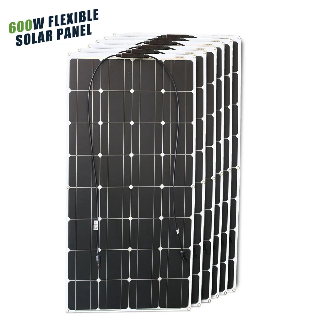 ASUNERGE Flexible 12V Monocrystalline Solar Panel For RV Boat