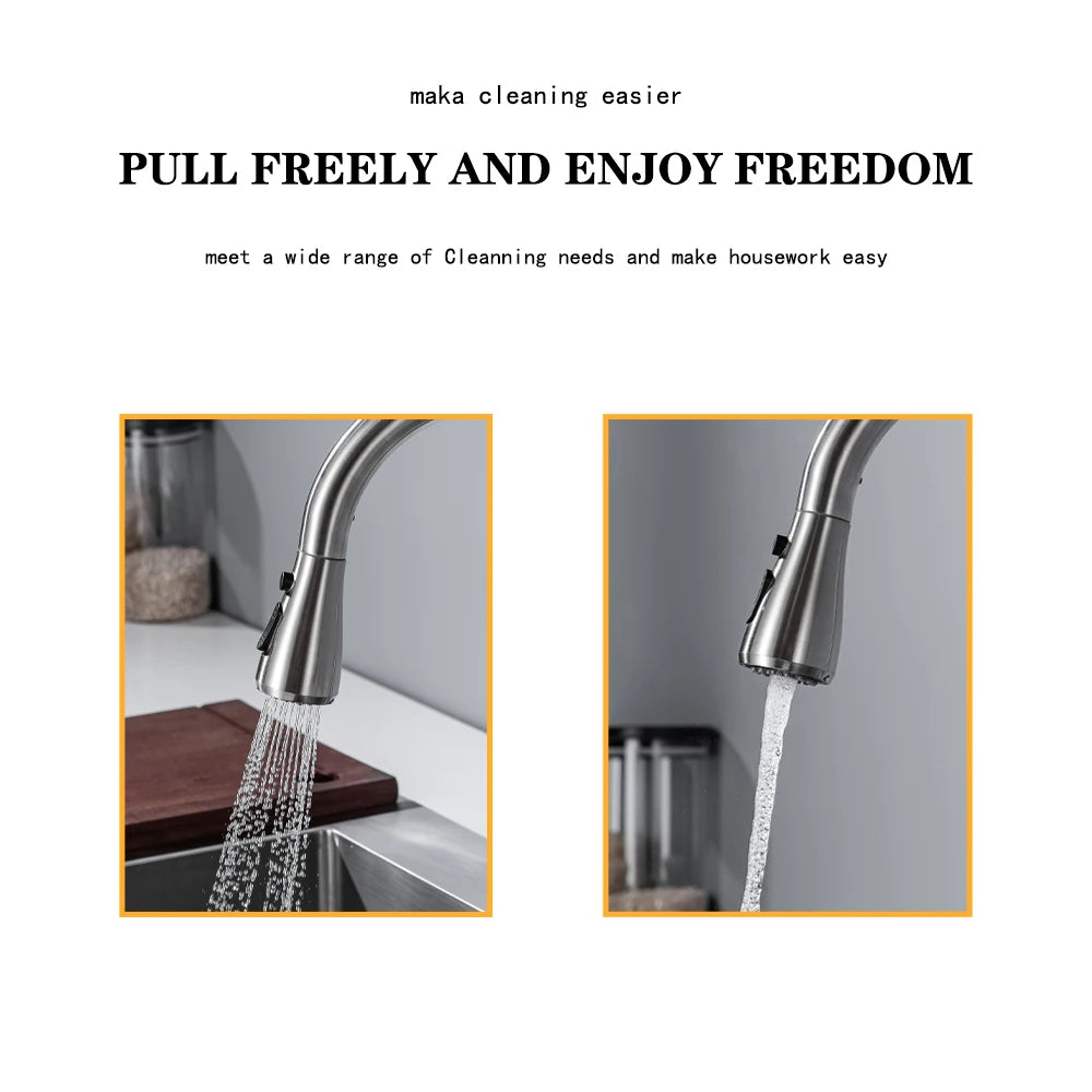 DQOK Touchless Infrared Sensor Kitchen Faucet Pull Out Sprayer