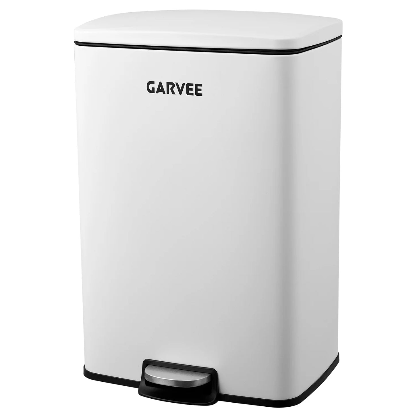HiMISS Stainless Steel Step On Trash Can With Soft Close