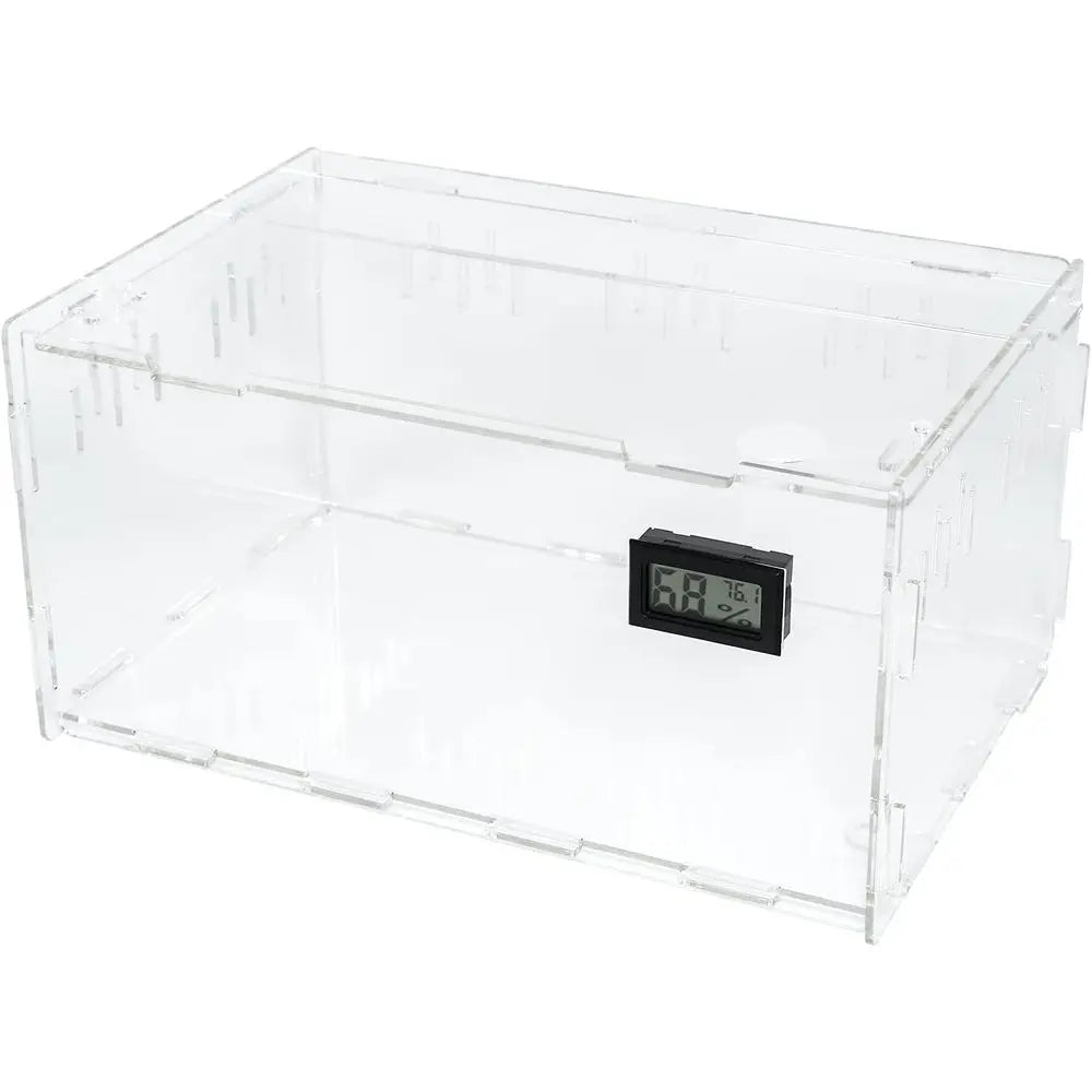 Acrylic Terrarium Tank With Temperature And Humidity Gauge For Reptile