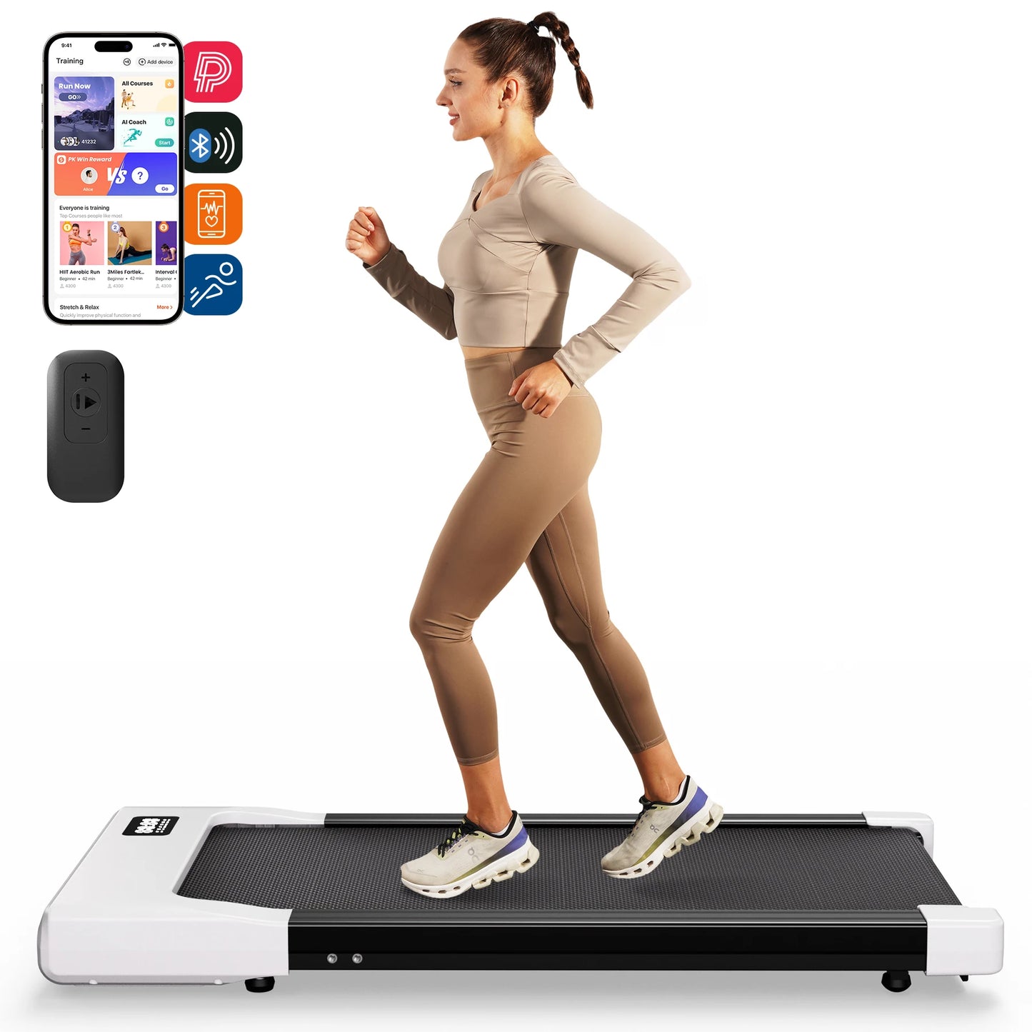 Superun Walking Pad Under Desk Treadmill 2.5HP With Remote Display