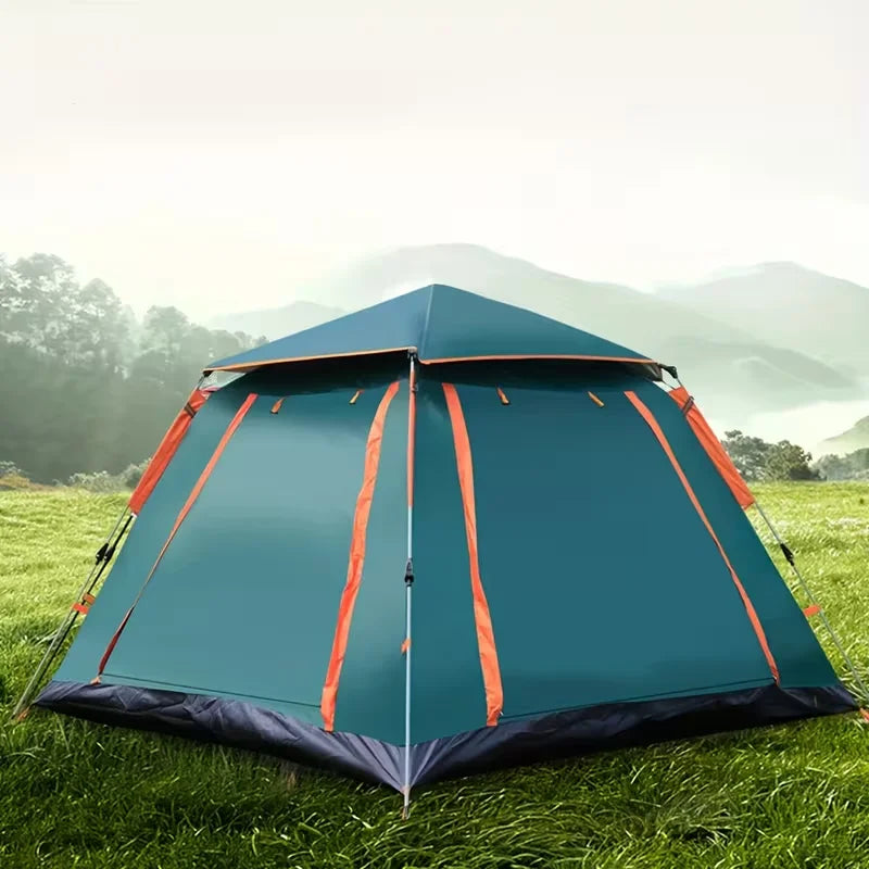 Automatic Open Waterproof Camping Tent With Sun Protection For 3 To 6 People