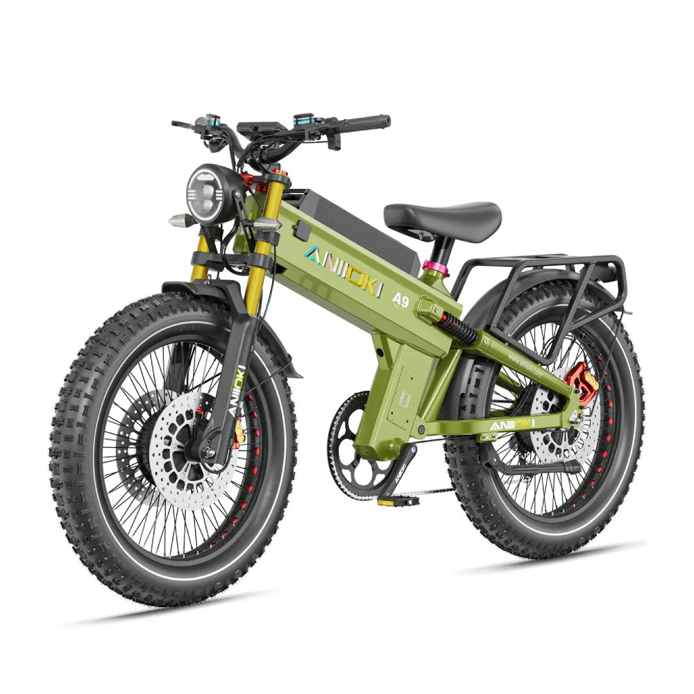 Electric Fat Tire Bike 6000W Dual Motor 60V 70Ah AWD A9 Pro Max