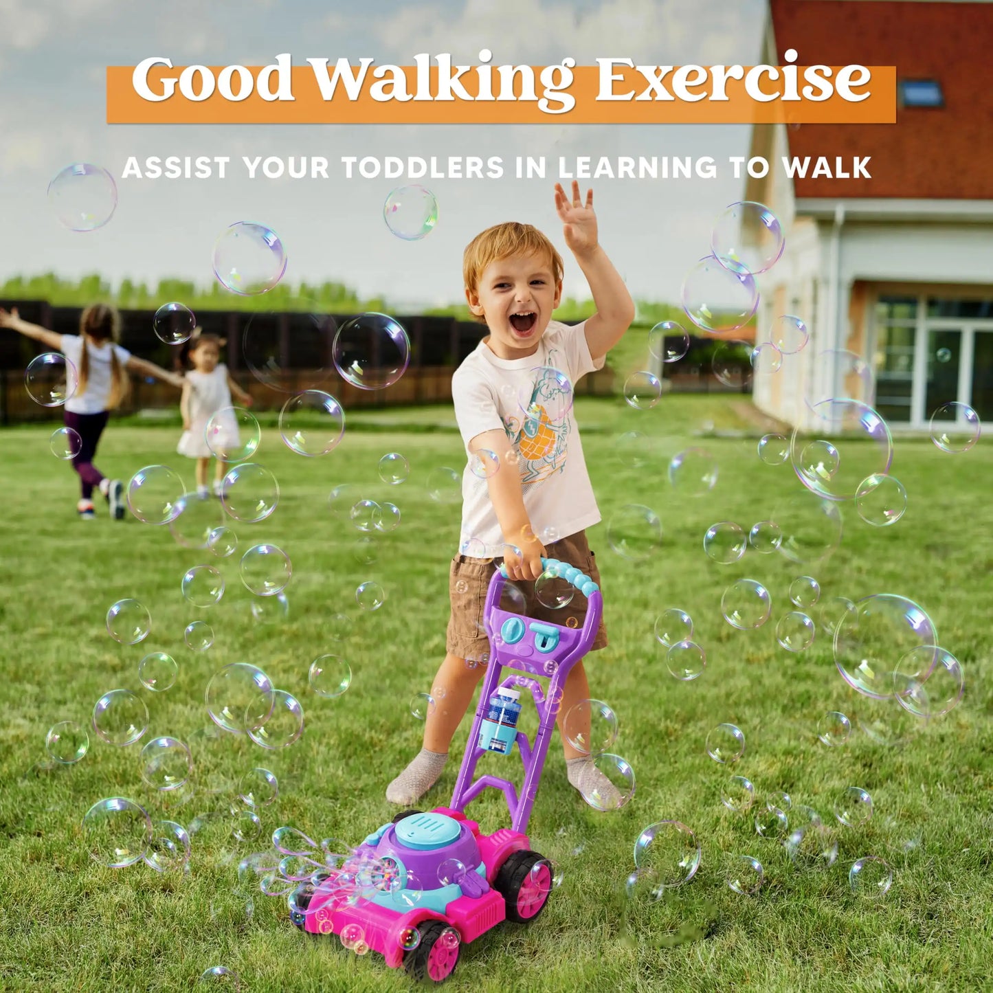 Joyfy Bubble Lawn Mower Bubble Machine For Kids
