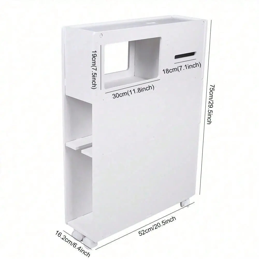 Freestanding Bathroom Floor Cabinet Storage Organizer With Shelf