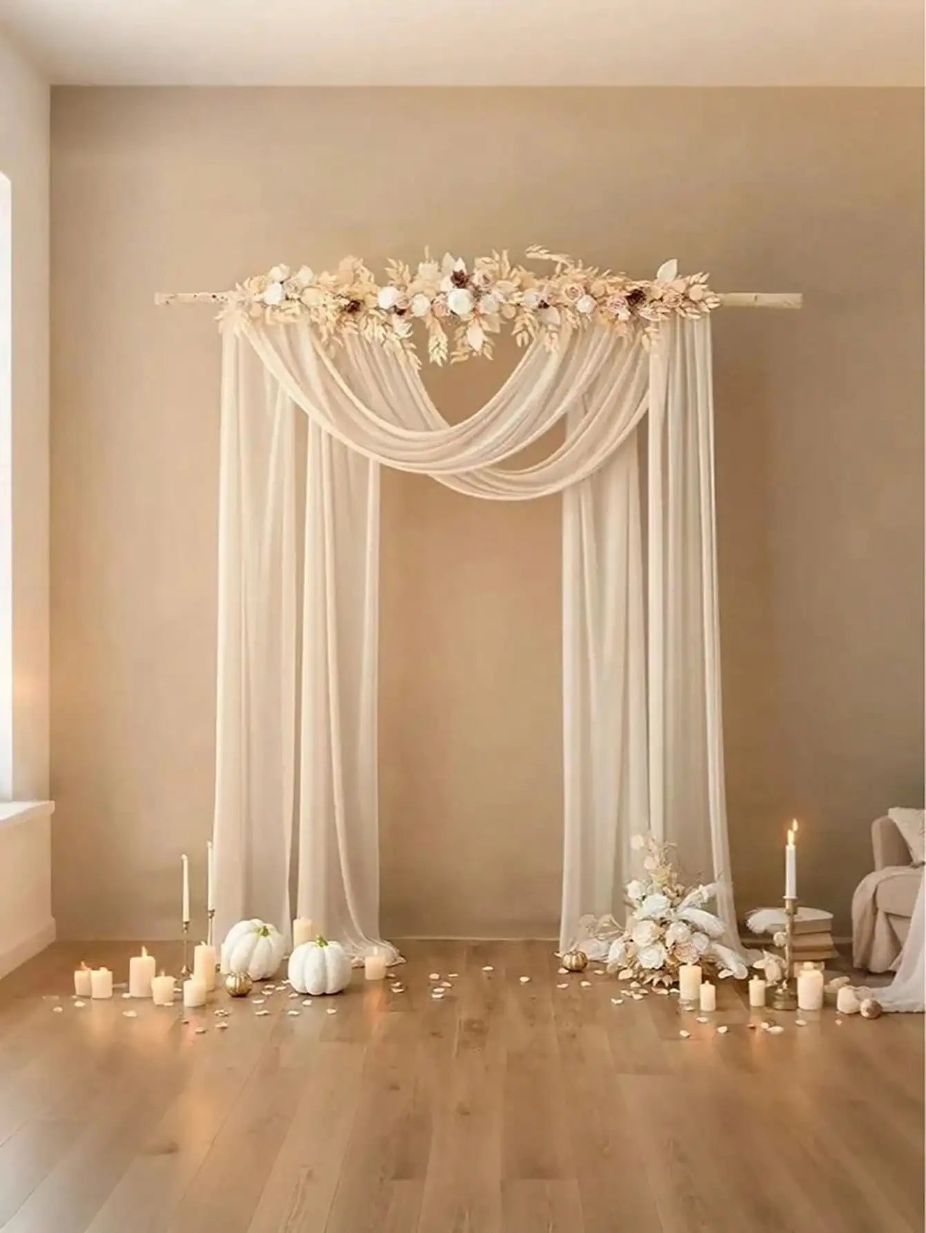 Eucalyptus Garland Elegant Romantic 6FT Artificial White Flowers Greenery Floral Vine Garland For Wedding Arch Table Decor Centerpieces Bridal Shower Party Supplies Housewarming Gift Christmas Decor