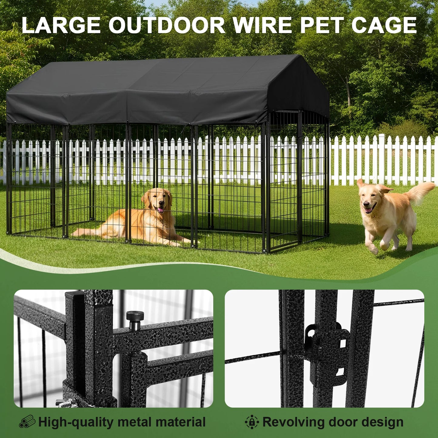 Heavy Duty Welded Wire Dog Kennel Outdoor Playpen UV Resistant